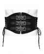 Punk Rave Black Gothic Punk Drawstring Underbust Corset Waistband for Men