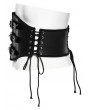 Punk Rave Black Gothic Punk Drawstring Underbust Corset Waistband for Men