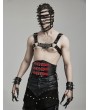 Punk Rave Black and Red Gothic Punk Drawstring Underbust Corset Waistband for Men