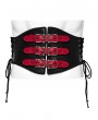 Punk Rave Black and Red Gothic Punk Drawstring Underbust Corset Waistband for Men