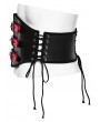 Punk Rave Black and Red Gothic Punk Drawstring Underbust Corset Waistband for Men