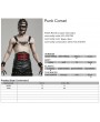 Punk Rave Black and Red Gothic Punk Drawstring Underbust Corset Waistband for Men