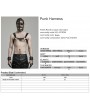 Punk Rave Black Gothic Punk PU Leather Harness for Men