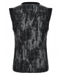 Punk Rave Black and Grey Gothic Decadent Daily Fitted Tank Top for Men