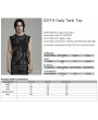 Punk Rave Black and Grey Gothic Decadent Daily Fitted Tank Top for Men