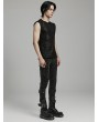 Punk Rave Black Gothic Punk Decadent Daily Fitted Tank Top for Men