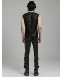 Punk Rave Black Gothic Punk Decadent Daily Fitted Tank Top for Men