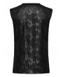 Punk Rave Black Gothic Punk Decadent Daily Fitted Tank Top for Men