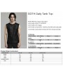 Punk Rave Black Gothic Punk Decadent Daily Fitted Tank Top for Men