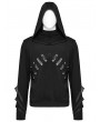 Punk Rave Black Gothic Punk Rivet Daily Knit Hoodie for Men