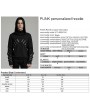 Punk Rave Black Gothic Punk Rivet Daily Knit Hoodie for Men