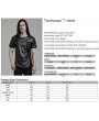 Punk Rave Black Gothic Punk Techwear Short Sleeve T-Shirt for Men