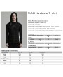 Punk Rave Black  Gothic Punk Mesh Splicing Long Sleeve T-Shirt for Men