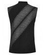 Punk Rave Black Gothic Punk Splicing Knitted Tank Top for Men