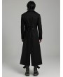 Punk Rave Black Gothic Punk Spike Rivet Lapel Collar Long Coat for Men