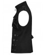 Punk Rave Black Gothic Punk Metal Personalized 3D Pocket Vest for Men