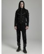 Punk Rave Black Gothic Punk Zipper Detachable Multi Wear Jacket for Men