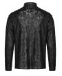 Punk Rave Black Gothic Punk Handsome Spiked Long Sleeve Shirt for Men