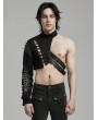 Punk Rave Black Gothic Punk Asymmetric One Arm Harness for Men