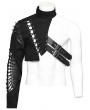 Punk Rave Black Gothic Punk Asymmetric One Arm Harness for Men