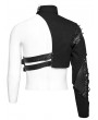 Punk Rave Black Gothic Punk Asymmetric One Arm Harness for Men