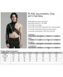 Punk Rave Black Gothic Punk Asymmetric One Arm Harness for Men