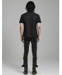 Punk Rave Black Gothic Punk Cool Short Sleeve Shirt for Men