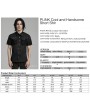 Punk Rave Black Gothic Punk Cool Short Sleeve Shirt for Men