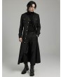 Punk Rave Black Gothic Classic Military Fit Long Coat for Men