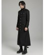 Punk Rave Black Gothic Classic Military Fit Long Coat for Men