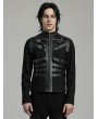 Punk Rave Black Gothic Punk Metal Buckle Handsome Short Coat for Men