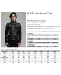 Punk Rave Black Gothic Punk Metal Buckle Handsome Short Coat for Men