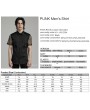 Punk Rave Black Gothic Punk Men's Short Mesh Sleeve Shirt