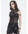 Devil Fashion 
Black Gothic Retro Velvet Lace Applique Chain Strap Shoulder Bag