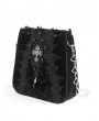 Devil Fashion 
Black Gothic Retro Velvet Lace Applique Chain Strap Shoulder Bag