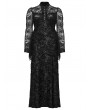 Punk Rave Black Gothic Decadent Vintage Lace Long Sleeve Maxi Plus Size Dress