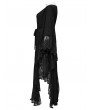 Punk Rave Black Gothic Lace V-Neck Bat Silhouette Loose Plus Size Long Dress