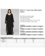 Punk Rave Black Gothic Lace V-Neck Bat Silhouette Loose Plus Size Long Dress