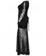 Punk Rave Black Gothic Romantic Goddess Lace Plus Size Long Dress