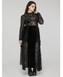 Punk Rave Black Gothic Velvet and Lace Plus Size Sexy Skirt