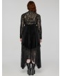 Punk Rave Black Gothic Velvet and Lace Plus Size Sexy Skirt