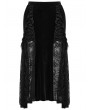 Punk Rave Black Gothic Velvet and Lace Plus Size Sexy Skirt