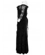 Punk Rave Black Gothic Romantic Off-Shoulder Embossed Velvet Plus Size Long Dress