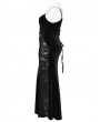 Punk Rave Black Gothic Sexy Elegant Dark Heart Slip Fishtail Plus Size Long Dress