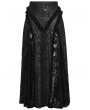 Punk Rave Black Gothic Dark Pattern Lace Splicing Plus Size Long Skirt