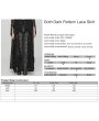 Punk Rave Black Gothic Dark Pattern Lace Splicing Plus Size Long Skirt