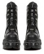 Black Gothic Punk Rock Side Zipper Chunky Platform Boots