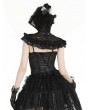 Dark in love Black Gothic Queen Stand-Up Collar Lace Short Cape for Women