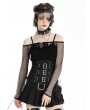 Dark in love Black Gothic Hot Punk Mesh Long Sleeve Cape for Women