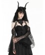 Dark in love Black Gothic Sexy Shoulder Puff Lace Sleeve Cape for Women